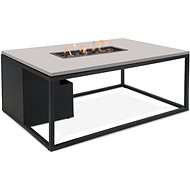 COSI- Cosiloft 120 Gas Fire Pit Table Black Frame / Grey Top - Garden Table