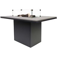 COSI- Cosiloft 120 Gas Fire Pit High Dining Table Black Frame / Grey Top - Garden Table