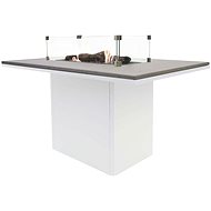 COSI- Cosiloft 120 Gas Fire Pit High Dining Table White Frame / Grey Top - Garden Table