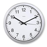 Hama Mallorca diameter 30 cm, silent running, silver - Wall Clock