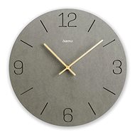 Hama Crete diameter 30 cm, engraved numerals, silent, MDF, dark grey - Wall Clock