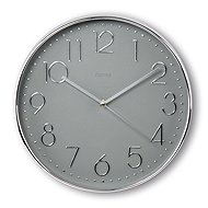 Hama Corsica 30 cm, silent running, silver/grey - Wall Clock