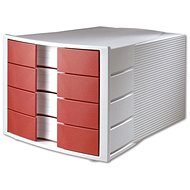 HAN 4 zásuvky, červený - Zásuvkový box