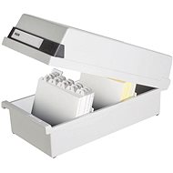 HAN A6 with lid, 177 x 140 x 360 mm, landscape, light grey - Index Card Box