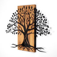 WALLITY Decorative wooden wall accessory Willow 382 walnut black - Decoration