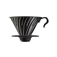 Hario Dripper V60-02, Metal/Silicone, Black - Drip Coffee Maker