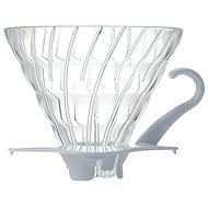 Hario Dripper V60-02, Glass, White - Drip Coffee Maker