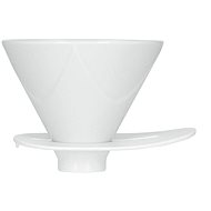 Hario One Pour Dripper Mugen V60, ceramic, white - Dripper 