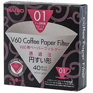 Hario papírové filtry V60-01 (VCF-01-04W), bílé, 40ks - Filtr na kávu