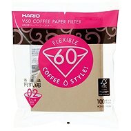 Hario, papierové filtre V60-02, nebielené, 100 ks - Filter na kávu