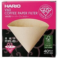 Hario Misarashi papírové filtry V60-01, nebělené, 40ks - Filtr na kávu