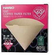 Hario Misarashi papírové filtry V60-02, nebělené, 40ks - Filtr na kávu