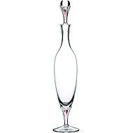 HARRACHOV 1712 Crystal Bottle with Stopper and Ruby Thread, Hand-Blown Czech Crystal, 360ml - Carafe 