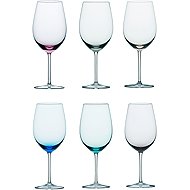 HARRACHOV 1712 Assorted White Wine Glasses, Hand-Blown Crystal, Multicoloured, 680ml, 6pcs - Glass