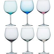 HARRACHOV 1712 Assorted White Wine Glasses, Hand-Blown Crystal, Multicolour, 565ml, 6pcs - Glass