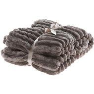 H&L Blanket/blanket RIBBED 130 × 150 cm, grey - Blanket