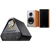 Creative Sound Blaster X 7 + E-MU XM7 Bookshelf Speakers (Brown) - Set