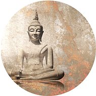 Samolepicí dekorace kulatá,  Budha  CR3202, 70 x 70 cm - Self-Adhesive Decoration