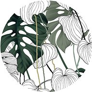 Samolepicí dekorace kulatá,  Vector Leaves CR3223, 70 x 70 cm - Self-Adhesive Decoration