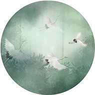 Samolepicí dekorace kulatá,  Cranes  CR3232, 70 x 70 cm - Self-Adhesive Decoration