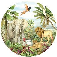 Samolepicí dekorace kulatá,  Jungle CR3243, 70 x 70 cm - Self-Adhesive Decoration