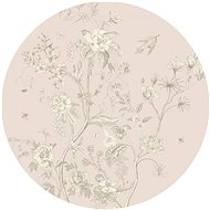 Samolepicí dekorace kulatá,  OLD GRAPHICS FLORALS CR3257, 70 x 70 cm - Self-Adhesive Decoration