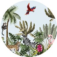 Samolepicí dekorace kulatá,  Vector Jungle  CR3335, 140 x 140 cm - Self-Adhesive Decoration