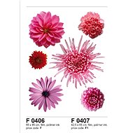 F0406 Self-adhesive Decoration VIOLET FLOWER BIG 65 x 85cm - Self-Adhesive Decoration