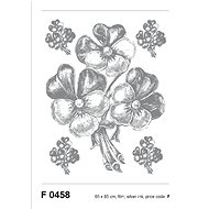 F0458 Self-adhesive Decoration BUNCH SILVER 65 x 85cm - Self-Adhesive Decoration