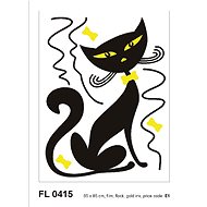 FL0415 Self-adhesive Velour Decoration BLACK CAT BOY FLOCKED 65 x 85cm - Self-Adhesive Decoration