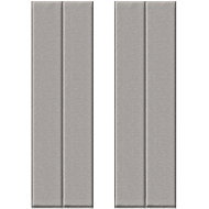 HCS deco 3D self-adhesive wall rectangles, stripes velvet 2 pcs, grey - Self-Adhesive Wall Tiles