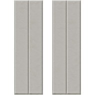 HCS deco 3D self-adhesive wall rectangles, leatherette stripes 2 pcs, grey - Self-Adhesive Wall Tiles