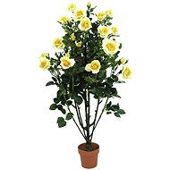 Rose bush in pot, yellow, 140 cm - Artificial Tree
