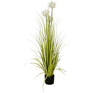 Allium grass with white flowers, 120 cm - Artificial Grass