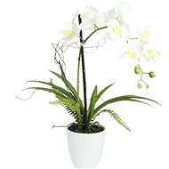 Orchid white in decorative pot, 62 cm - Artificial Flower