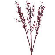 Branch with berries, red glitter, 85 cm, 3pcs - Artificial Flower