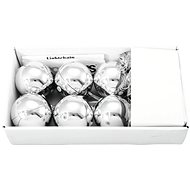 LED Vánoční ozdoby 6 cm, stříbrné, 6 ks - Vánoční ozdoby