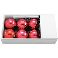 LED Vánoční ozdoby 6 cm, červené, 6 ks - Vánoční ozdoby