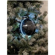 Sněhové LED koule, 8 cm, černá, 5 ks - Vánoční ozdoby