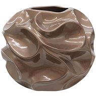 Bubble designový květináč 35cm, hnědý - Květináč