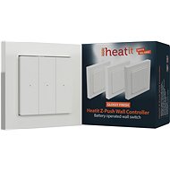 HEATIT Z-Push Wall Controller White RAL 9003 GLASS - Light Switch
