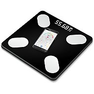 RETOO Analytická koupelnová váha slim 180 kg Smart+ 17v1 – černá E032 - Bathroom Scale