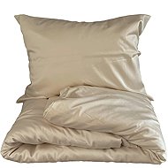 HEDDA bed linen cotton satin Laila beige - set 140 × 200 cm, 70 × 90 cm - Bed Linen