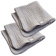 HEDDA Lise Face towel 30 × 30 cm, grey, 2 pcs - Towel