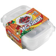 HEIDRUN SET OF 3 PCS PLASTIC RECTANGULAR BOXES 0.9L - Storage Jar