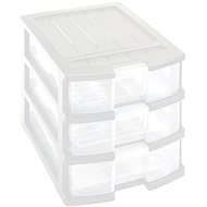 HEIDRUN Shelf 34 × 25 × 23,5 cm 3 drawers white, plastic - Drawer Box