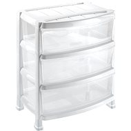 HEIDRUN Shelf with drawers 55 × 40 × 60,54 cm white, plastic - Shelving Unit