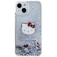 Hello Kitty Liquid Glitter Electroplating Head Logo Zadní Kryt pro iPhone 15 Transparent - Phone Cover