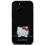 Hello Kitty Liquid Silicone Daydreaming Logo Zadní Kryt pro iPhone 12/12 Pro Black - Phone Cover