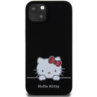 Hello Kitty Liquid Silicone Daydreaming Logo Back Cover for iPhone 13 Black - Phone Cover